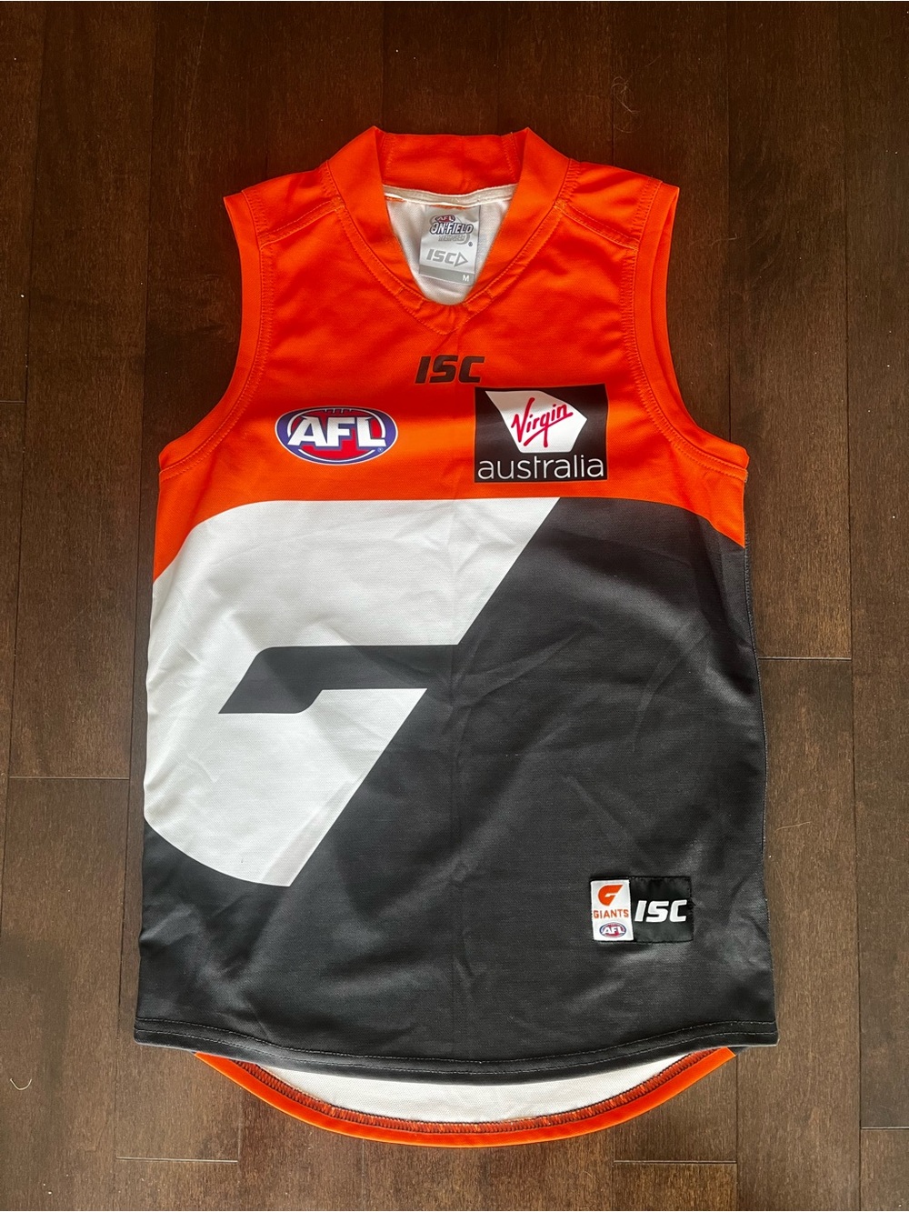 GWS Giants AFL ISC Orange Black Home Football Guernsey